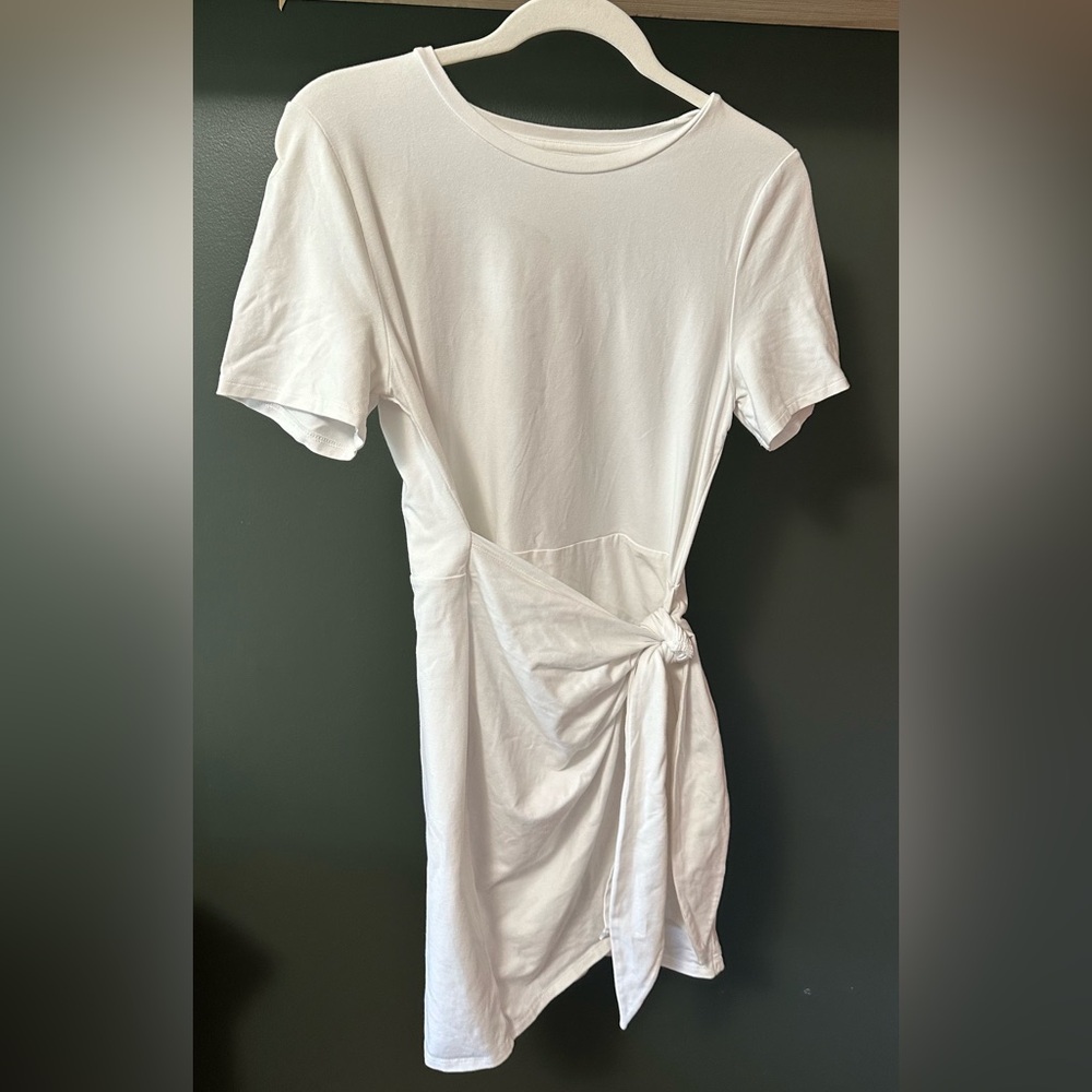 a new day White Side-Tie Short Sleeve Tunic